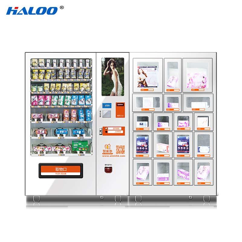 HL-DRY-10C-001 Sex product condom automatic vending machine with 21.5inches ads touch screen