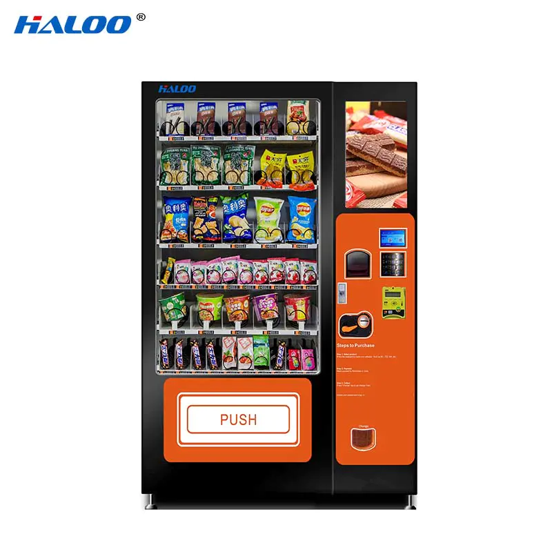 GPRS remote management touch screen drink machine customized language Haloo