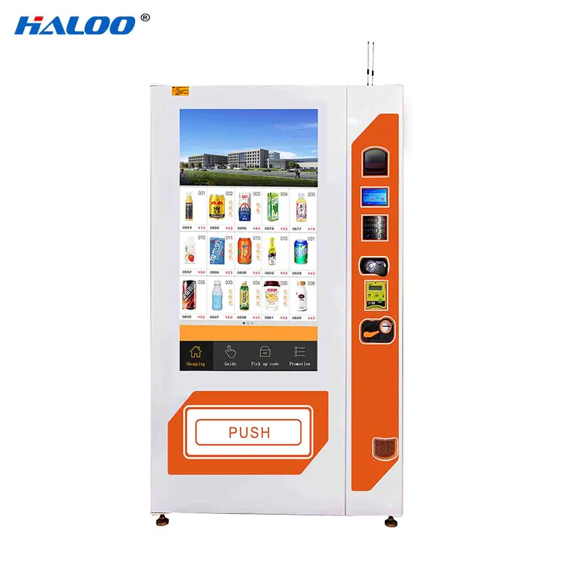 Haloo 55-inch touch screen snack vending machine wholesale for shopping mall