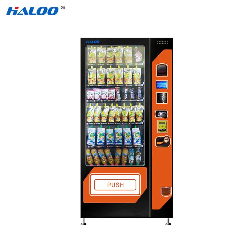 spring aisle cool drink vending machine high capacity for snack Haloo