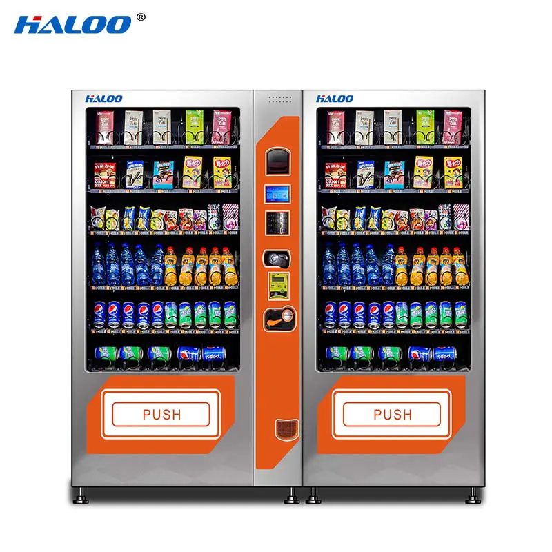 DLE-10C+PLE-10A Drink &snack vending machine black