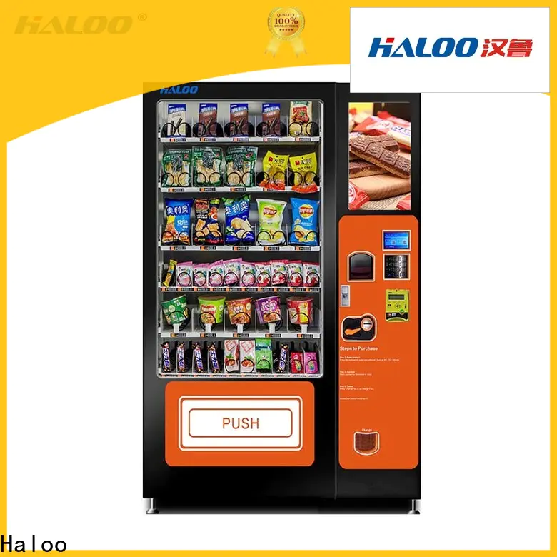 Haloo GPRS remote manage drink vending machine design for merchandise