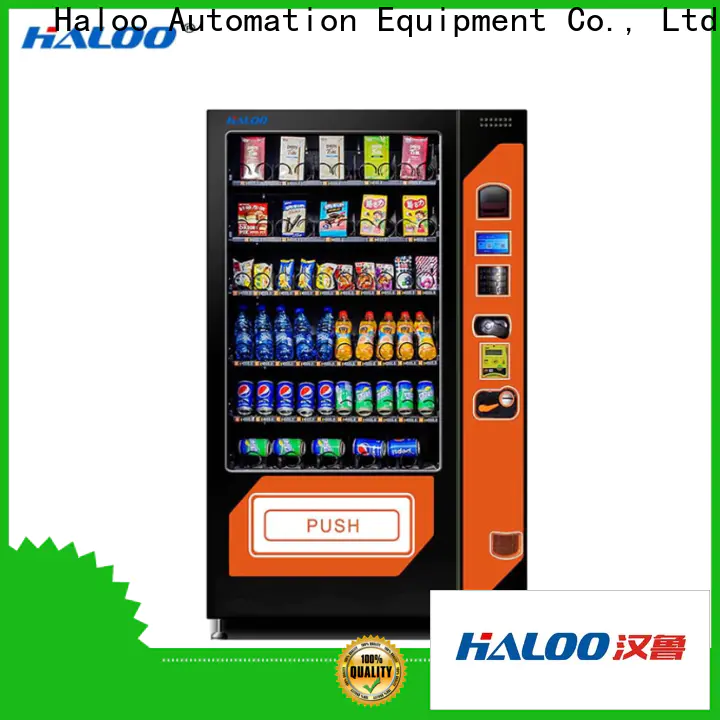 Haloo top cold drink vending machine factory direct supply for snack