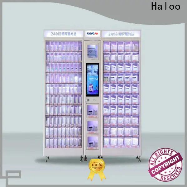 Haloo high capacity food vending machines manufacturer for adult toys
