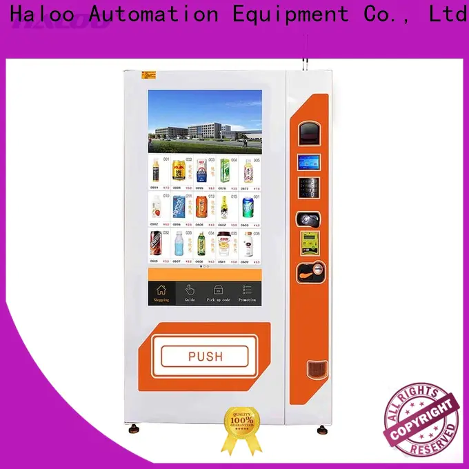 Haloo GPRS remote manage healthy vending machines design for shopping mall