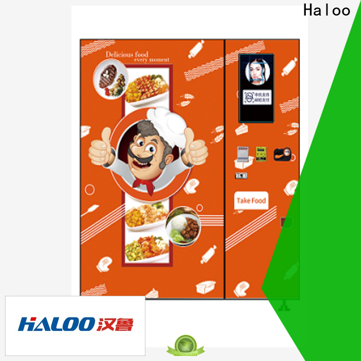 Haloo touch screen elevator vending machine manufacturer for food