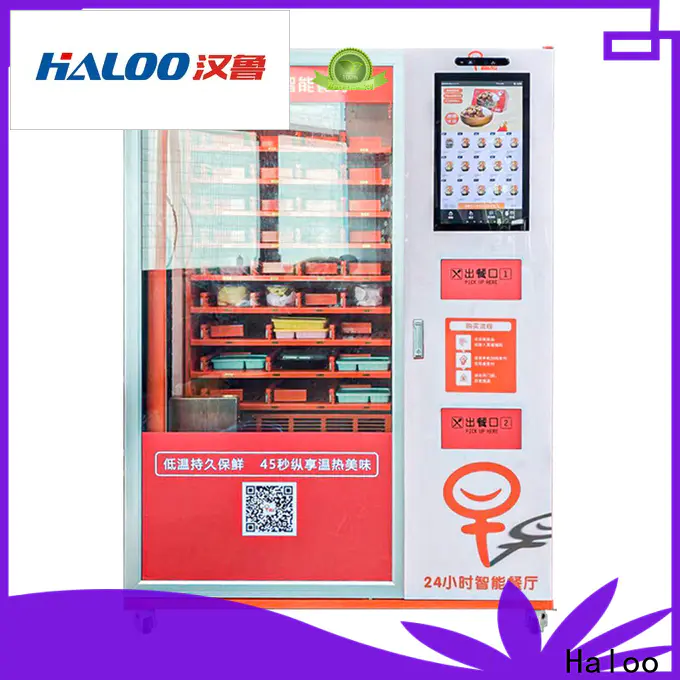 Haloo professional hot food vending machine manufacturer for food