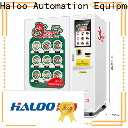 Haloo smart hot snack vending machine factory for snack