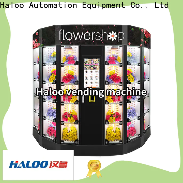 Haloo professional cabinet vending machine factory for snack