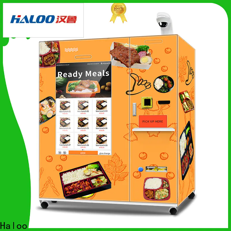 Haloo high quality heated food vending machine factory for outdoor