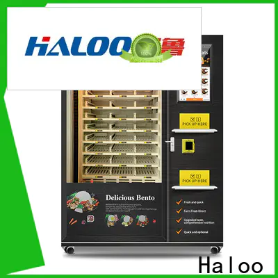 Haloo hot food vending machine factory for indoor