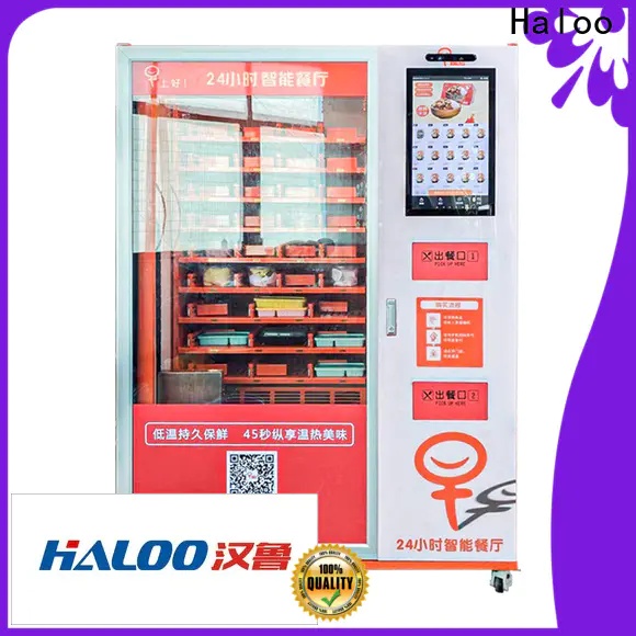 Haloo high capacity hot snack vending machine supplier for mall