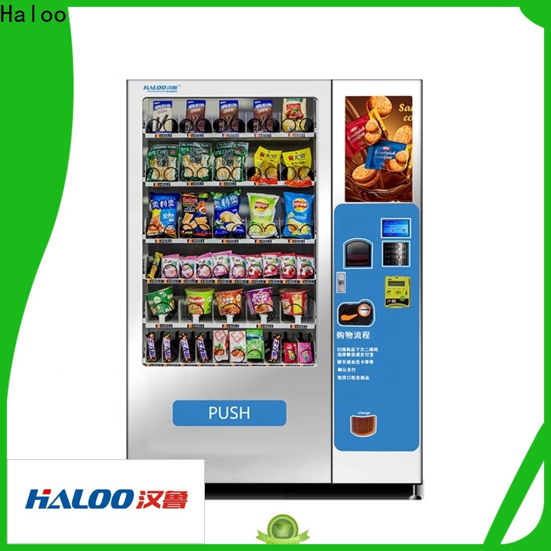 Haloo anti-theft vending machine with elevator wholesale for shopping mall