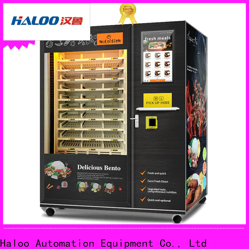 Haloo touch screen hot drinks vending machine factory for snack