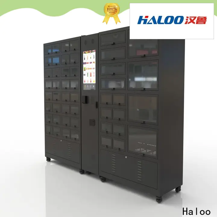 Haloo touch screen combination vending machines supplier for food