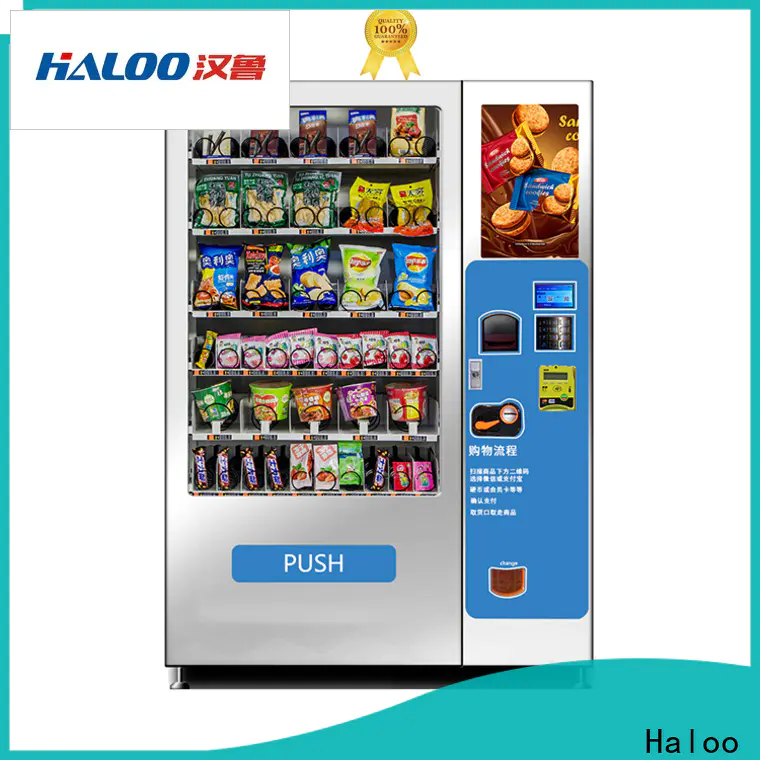 Haloo touch screen used vending machines supplier for snack