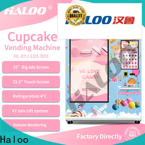 Haloo Convenient cupcake vending supplier for food