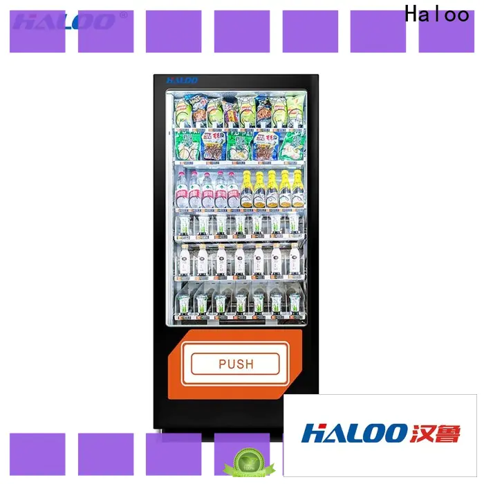 Haloo touch screen locker vending machines factory for food