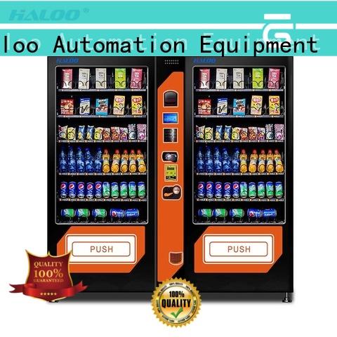 caterpillar aisle cold drink vending machine 21.5inches ads screen for food Haloo