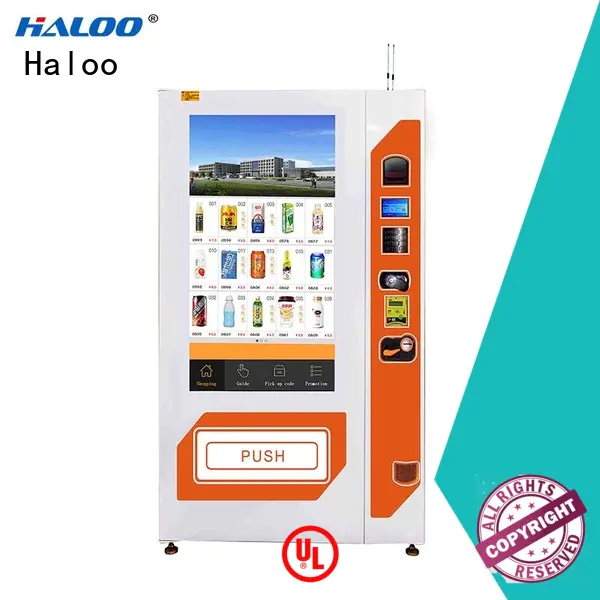 Haloo 55-inch touch screen snack vending machine wholesale for shopping mall