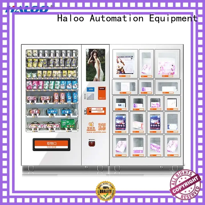 Haloo customized language condom dispenser factory direct supply for shopping mall