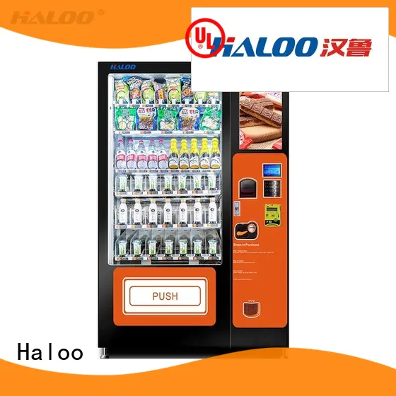 Haloo GPRS remote control food vending machines for sale for fragile goods