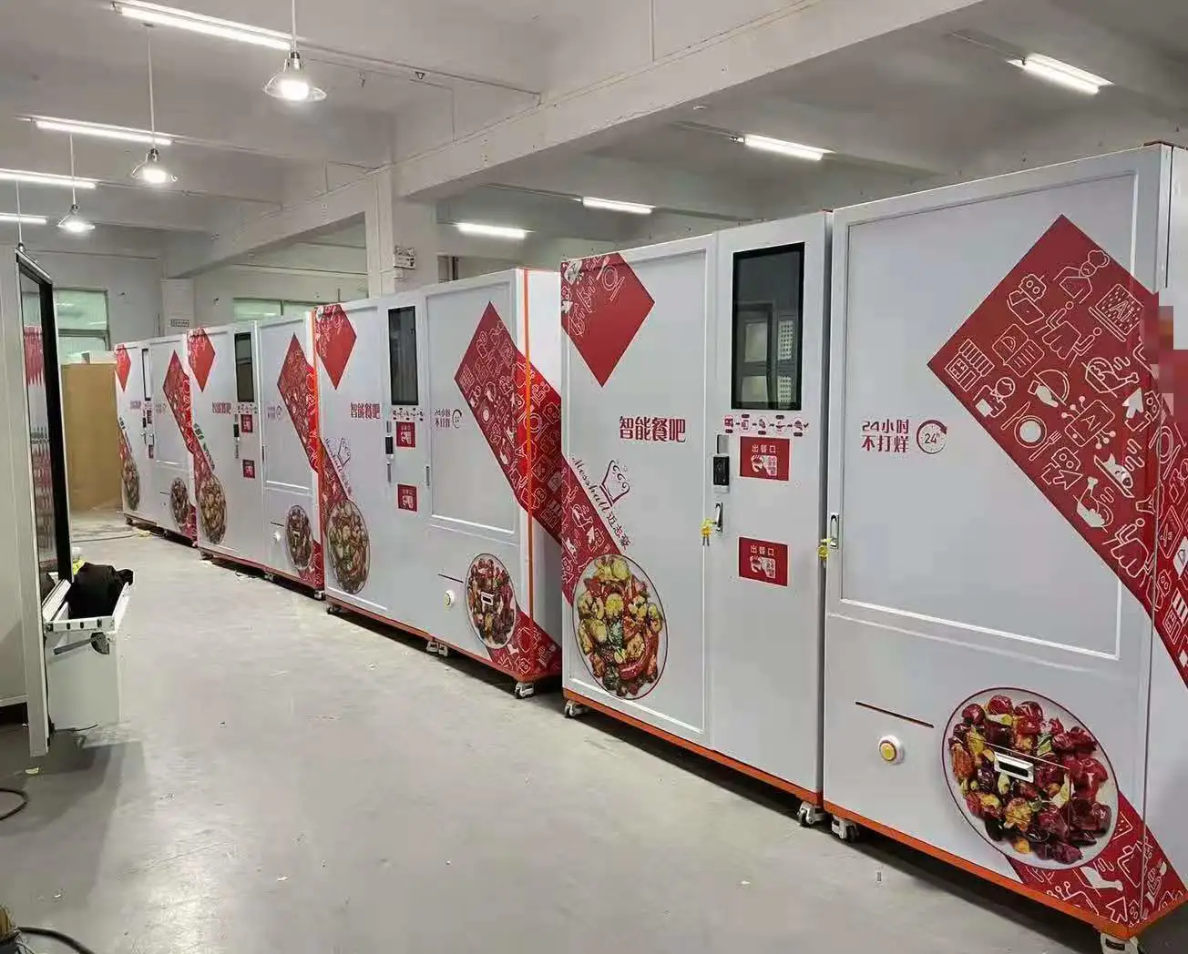 Hot Food With Microwave Oven Heating Vending Machine