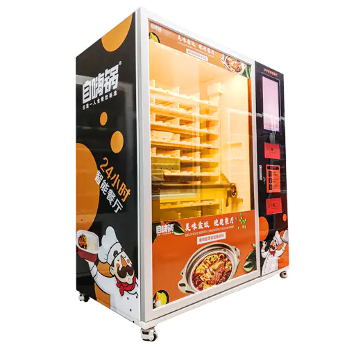 Vending Machine for Fresh Frozen Meal Fast Food with Microwave Heating