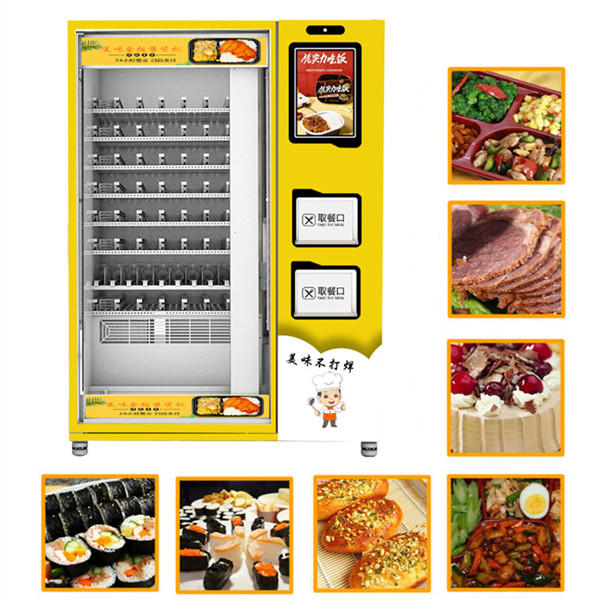 Hot Food Vending Machine With Microwave Heating