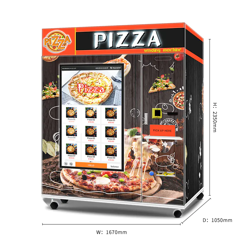 Fully Automatic Smart Pizza Vending Machine With Big Touch Screen