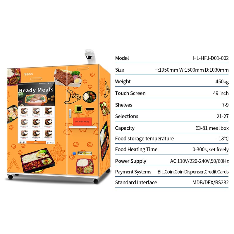 Haloo professional hot food vending machine supplier for food