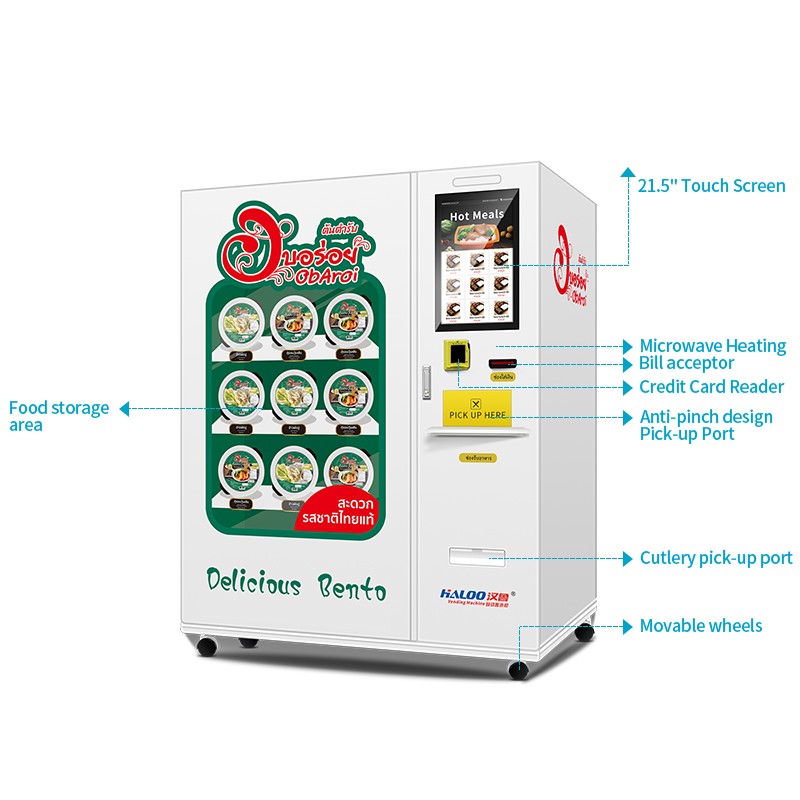 Haloo convenient hot snack vending machine supplier for snack