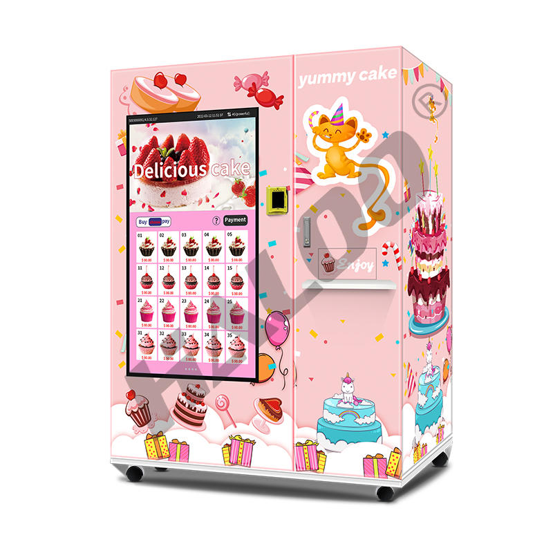 Big Screen Cake Vending Machine Manufacturer Automatic Cup Cake Vending Machine Bento Cake Vending Machine