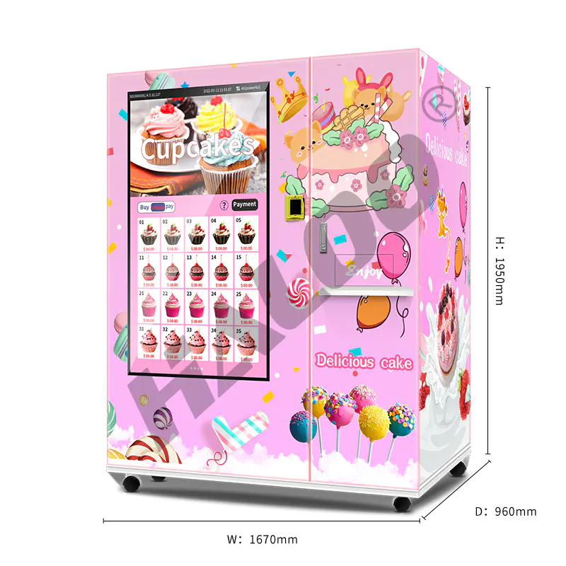 Cupcake Vending Machine Factory Chessecake Vending Machine With 55