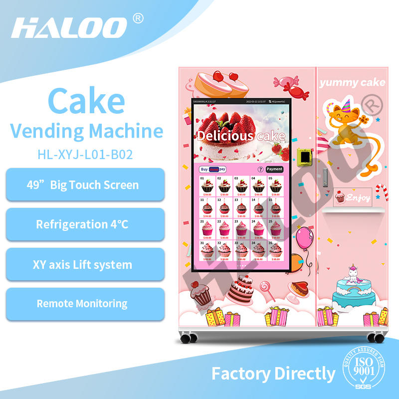 Big Screen Cake Vending Machine Manufacturer Automatic Cup Cake Vending Machine Bento Cake Vending Machine
