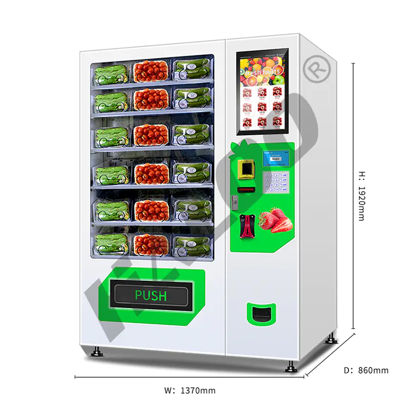 Elevator Vending Machine For Fresh Fruit Salad And Drinks