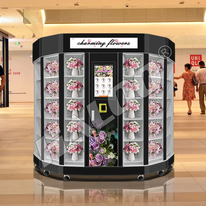 Convenient 24 hour flower vending machines factory for cake shop