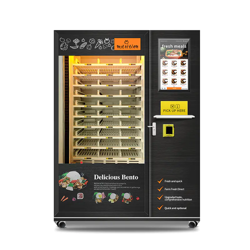 Automatic Hot Food Vending Machine With Heating Function