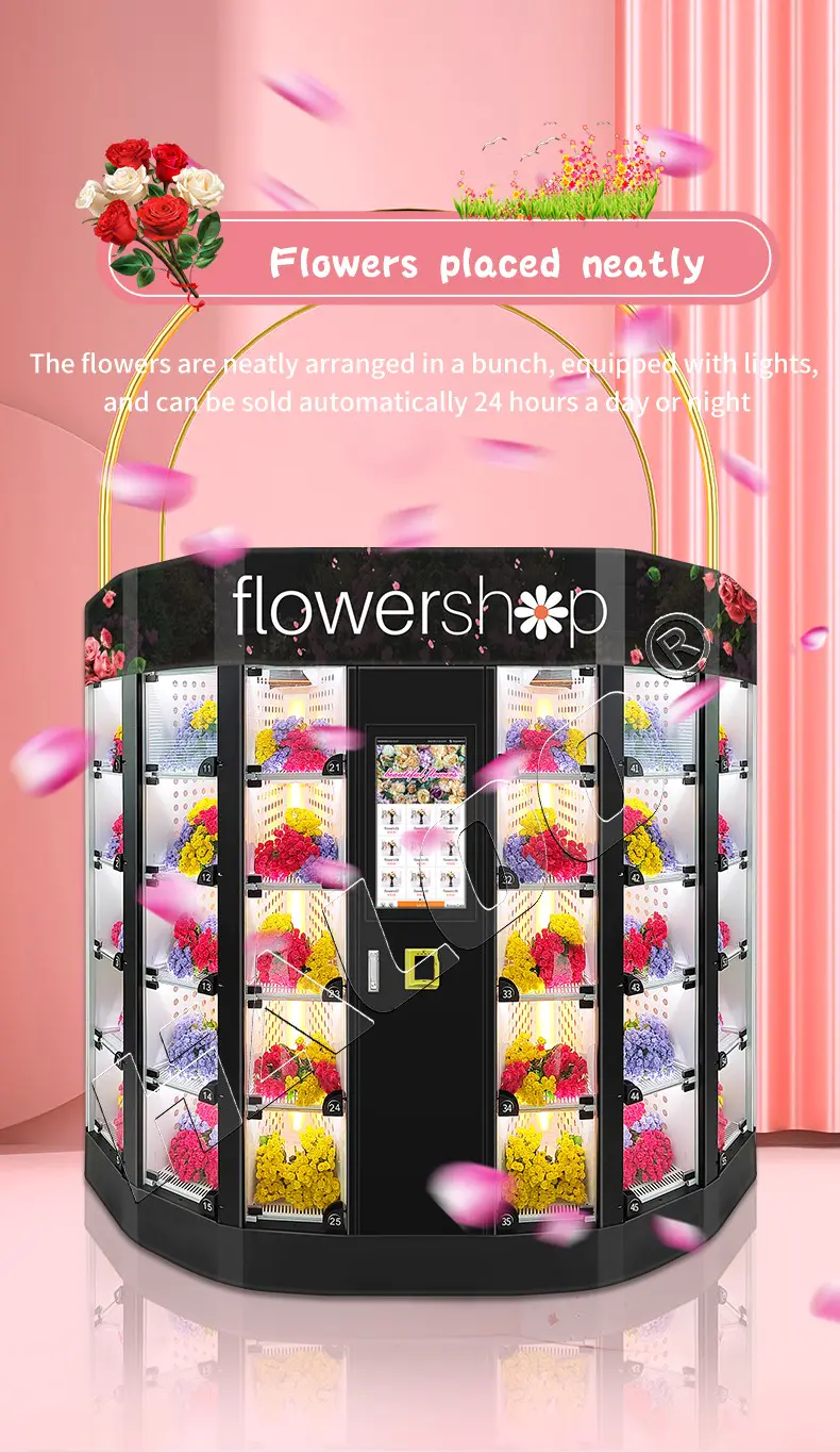 Convenient floral vending machine manufacturer for convenience store