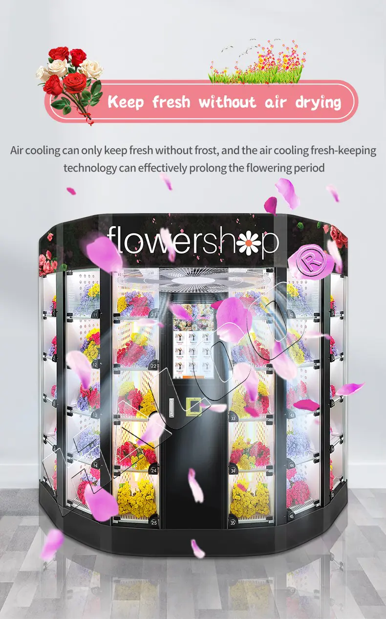 Convenient floral vending machine manufacturer for convenience store
