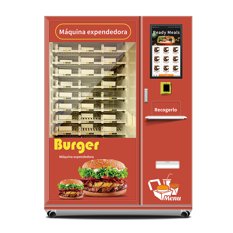 Haloo  hot burger vending machine with refrigation